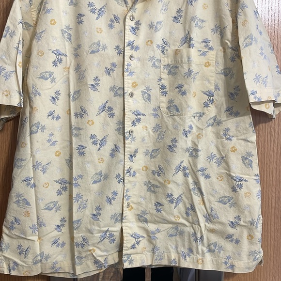 Eddie Bauer XL Aloha button up short sleeve island vibe shirt chest pocket - Picture 3 of 10